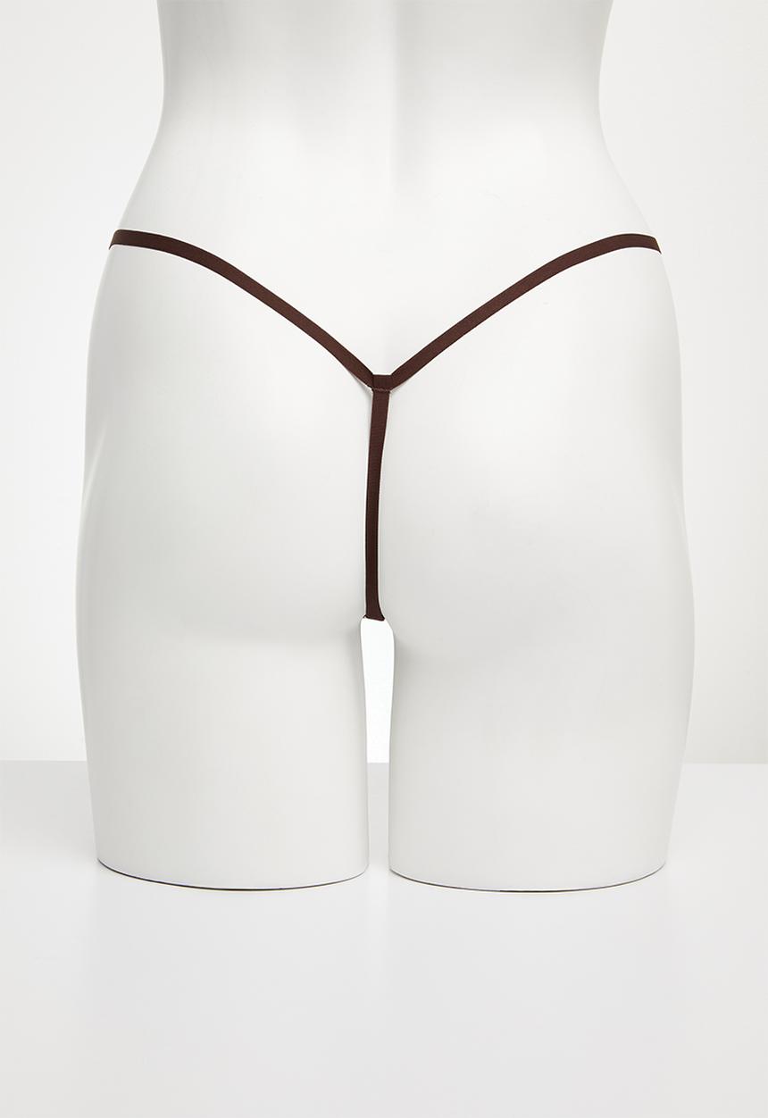 Hunkemoller - 3 Pack String r - chicory coffee