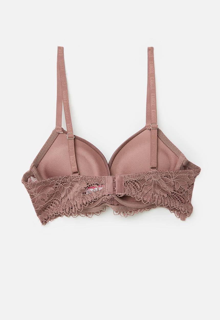KANGOL - 2 Pack push up bra - seashell & coffee