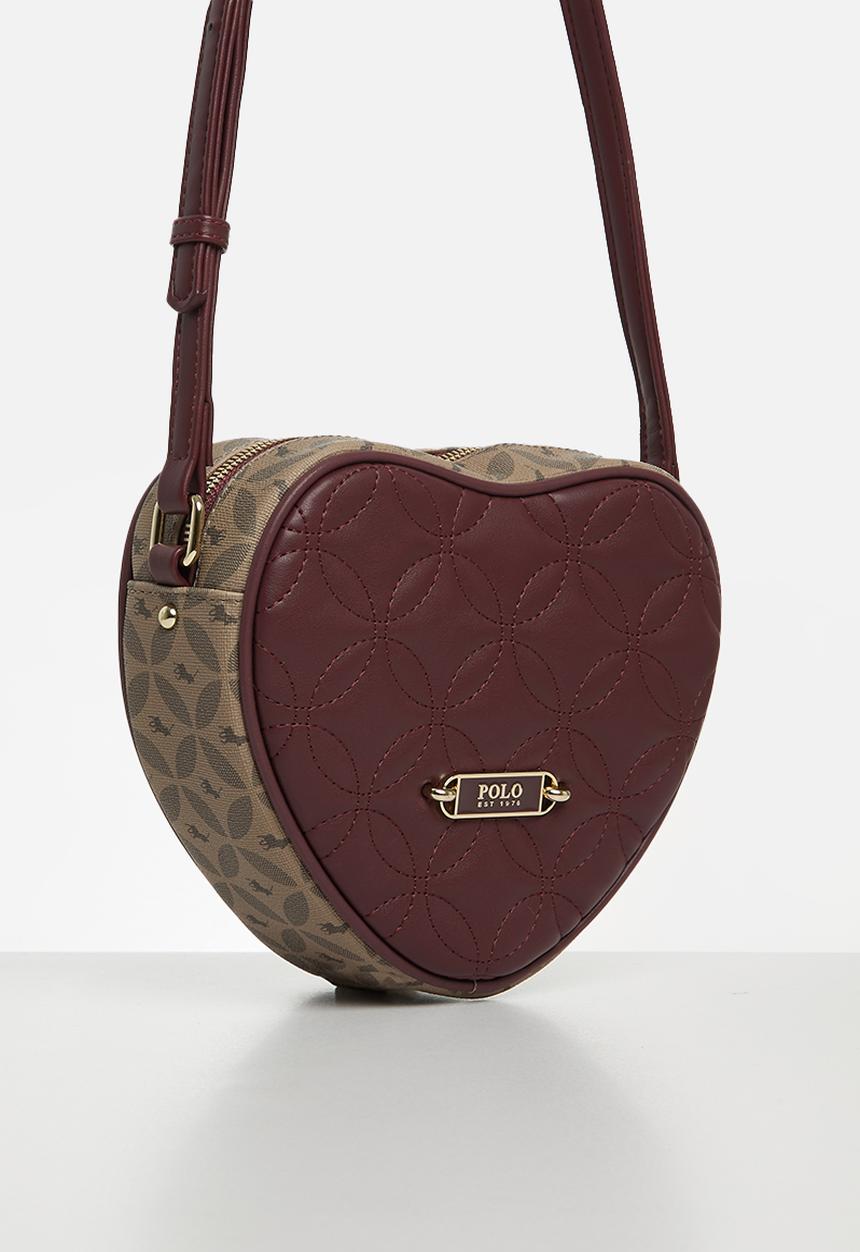 POLO - Madison heart crossbody bag - garnet