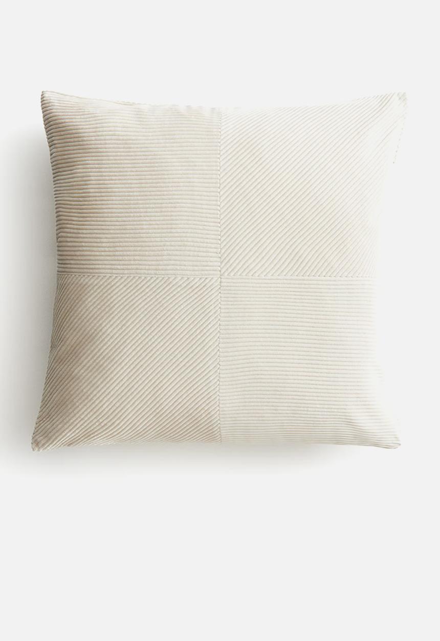 H&M - Corduroy cushion cover - light beige