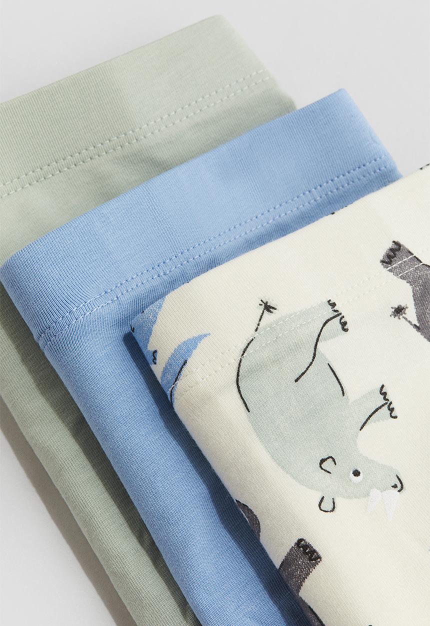 H&M - 5-Pack trunks - blue/elephants 