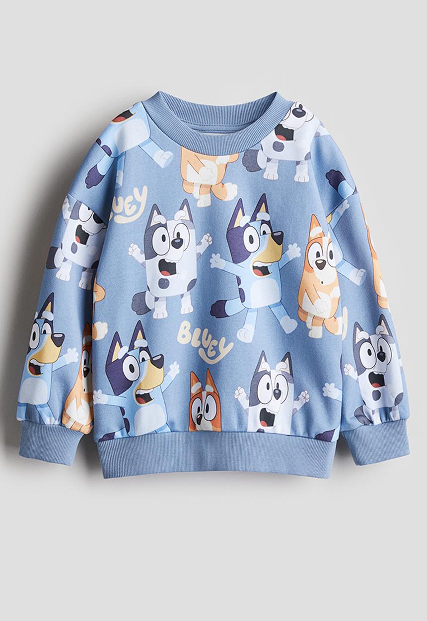 H&M - Oversized printed sweatshirt - blue/bluey