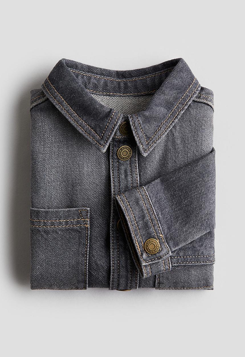 H&M - Denim shirt - denim grey