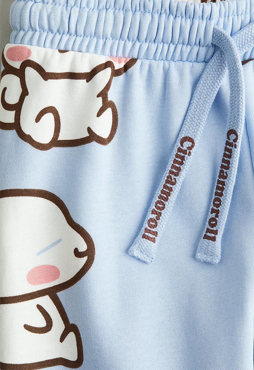 H&M - Printed sweatshirt joggers - light blue/cinnamoroll 
