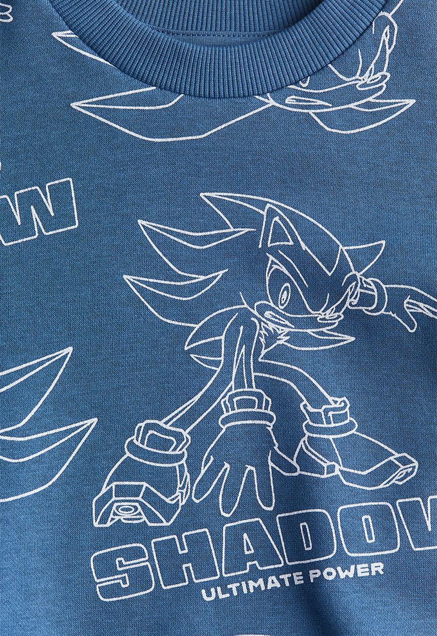 H&M - Printed sweatshirt -  dusty blue/sonic the hedgehog