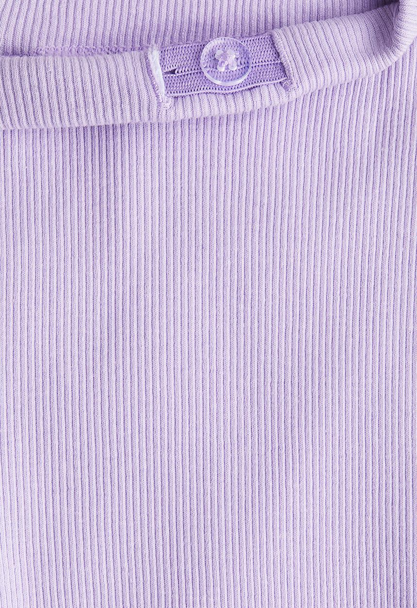 H&M - Ribbed jersey leggings - light purple