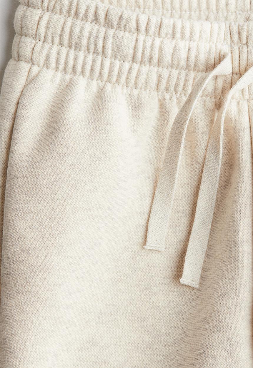 H&M - Brushed-inside joggers - light beige marl