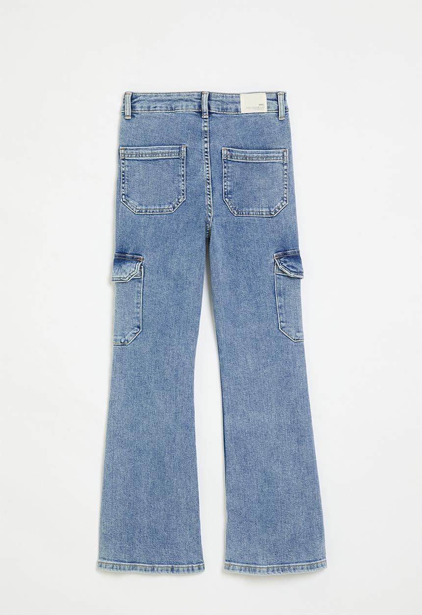 MANGO - Jeans cargo - open blue