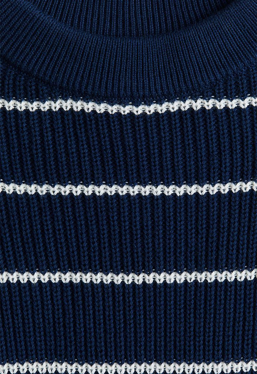 H&M - Boxy jumper - navy blue striped
