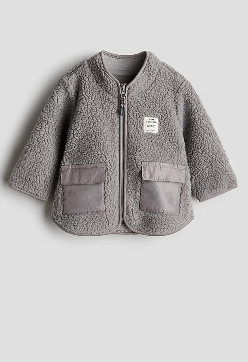 H&M - Teddy jacket - grey