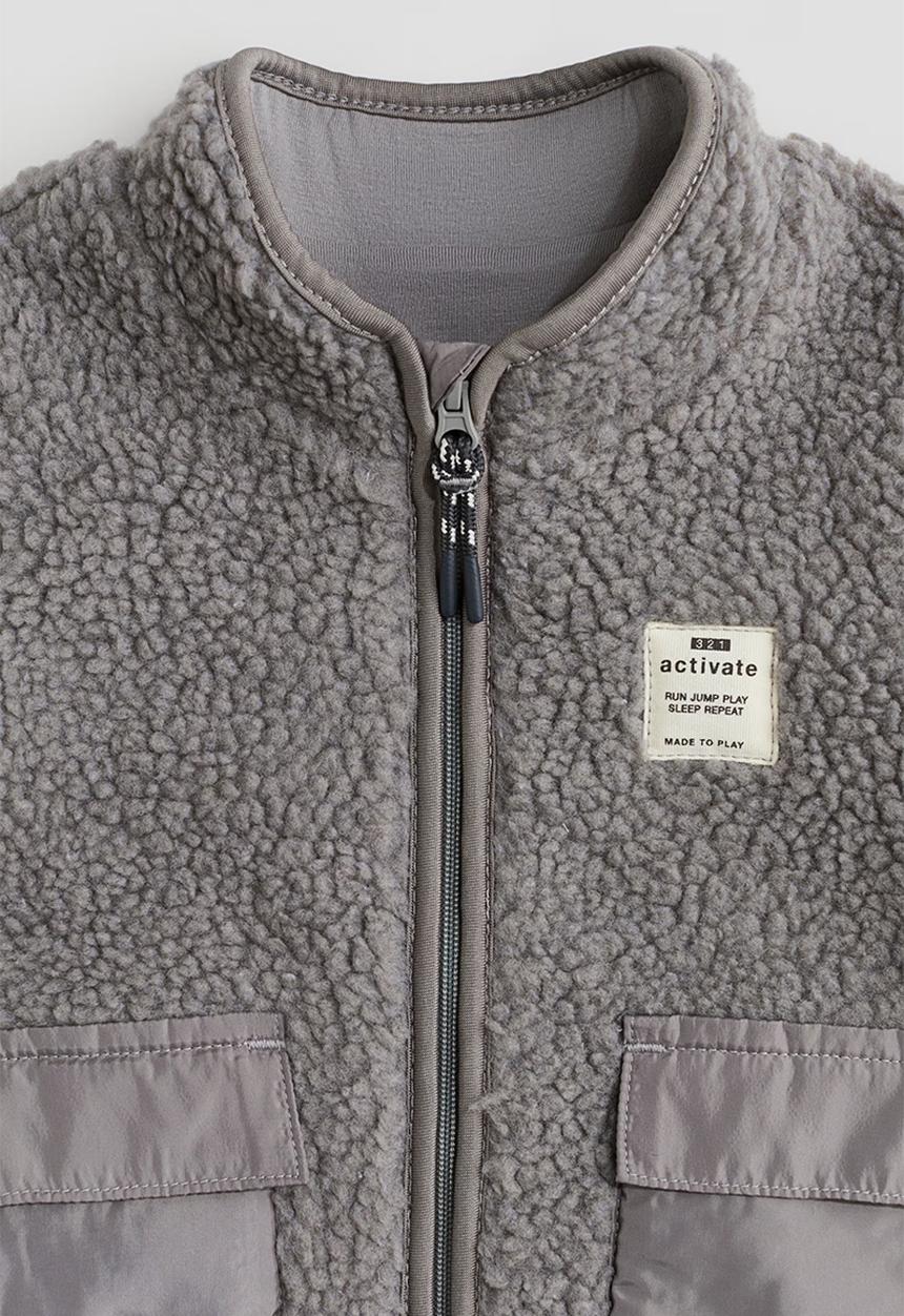H&M - Teddy jacket - grey