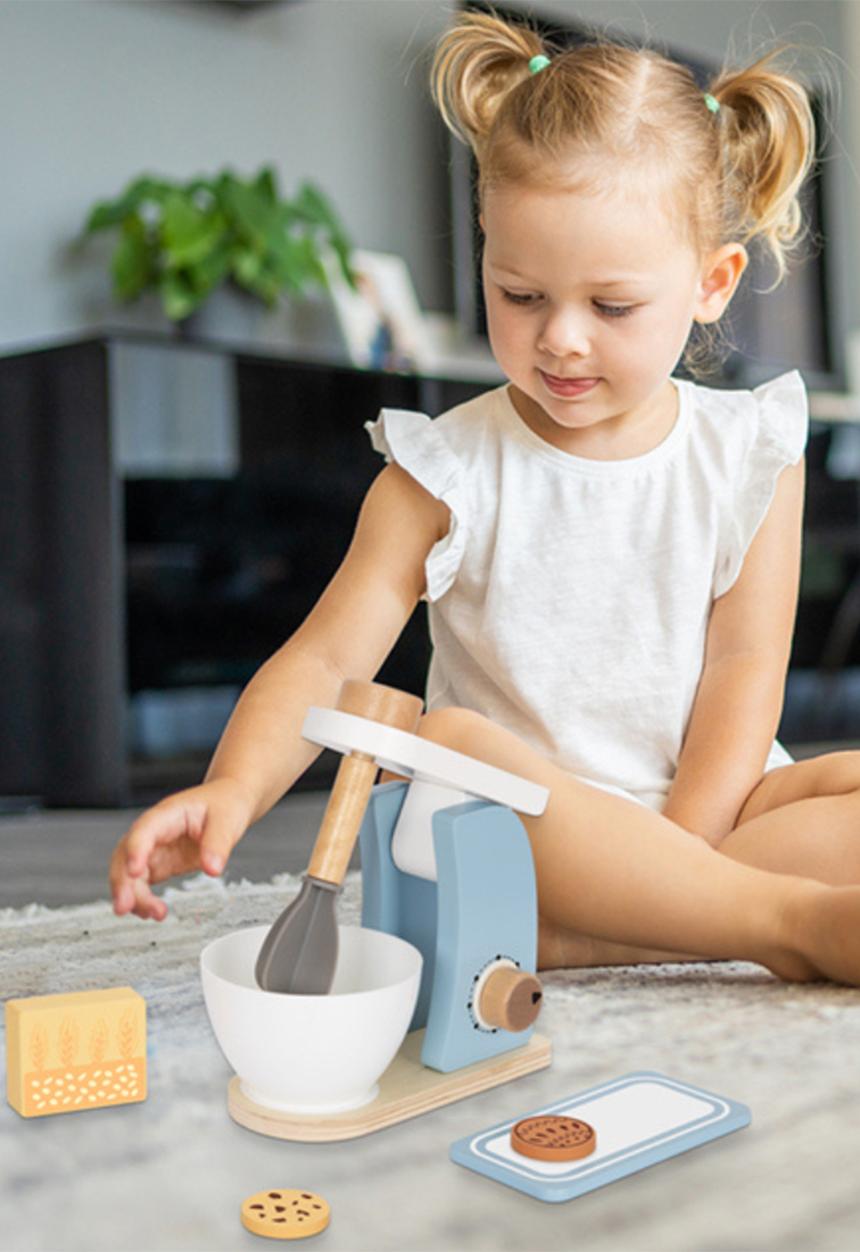 Greenbean Learning - Pretend & play wooden baking mixer set 6pcs - multi
