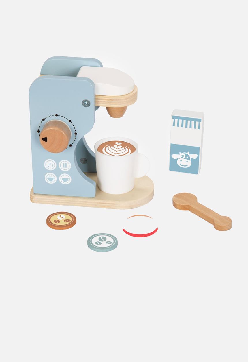 Greenbean Learning - Pretend & play wooden coffee maker set 8pcs - multi