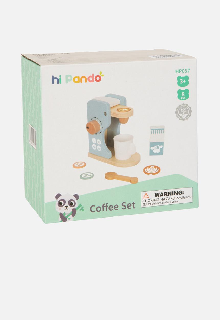 Greenbean Learning - Pretend & play wooden coffee maker set 8pcs - multi