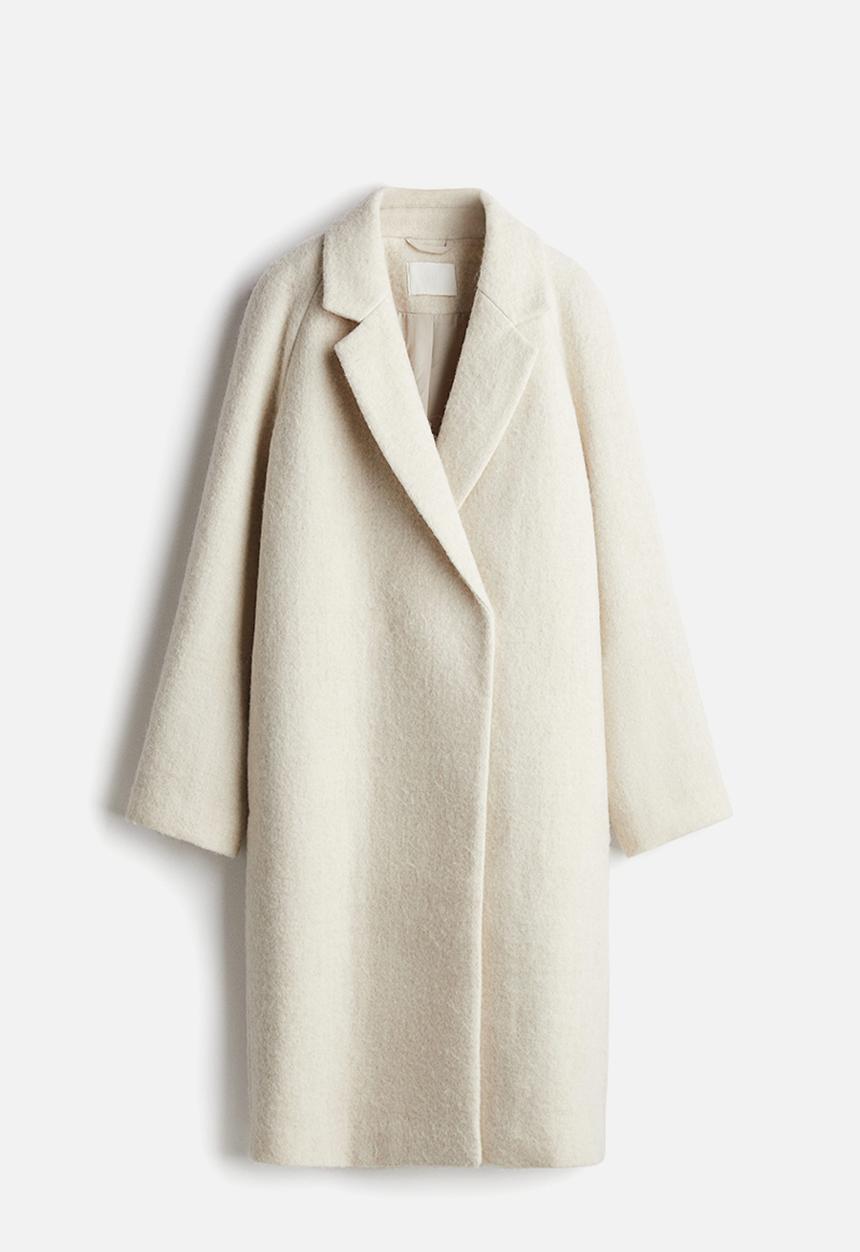H&M - Double-breasted coat - cream