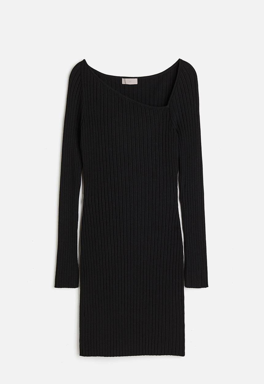 H&M - Rib-knit bodycon dress - black