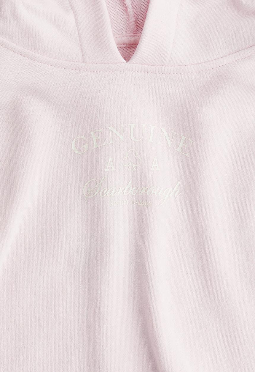 H&M - Printed cropped hoodie - light pink
