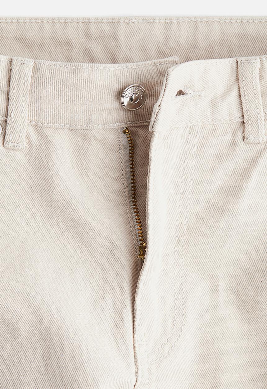 H&M - Barrel-leg twill trousers - light beige