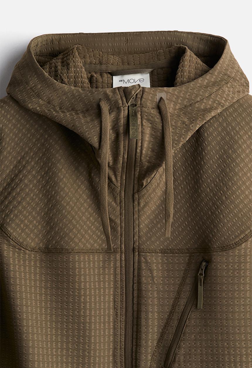 H&M - Regular fit mid layer jacket with drymove™ - dark khaki green 