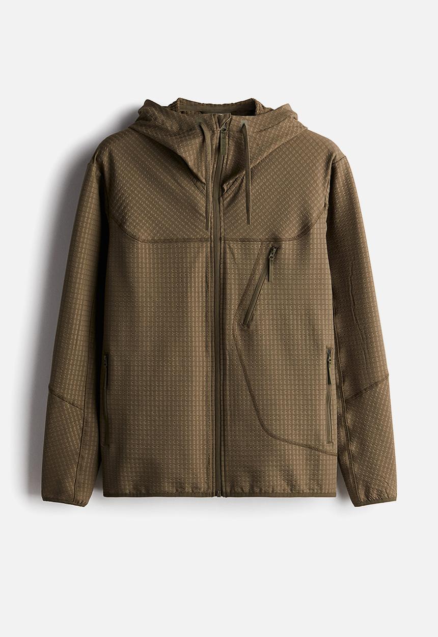 H&M - Regular fit mid layer jacket with drymove™ - dark khaki green 
