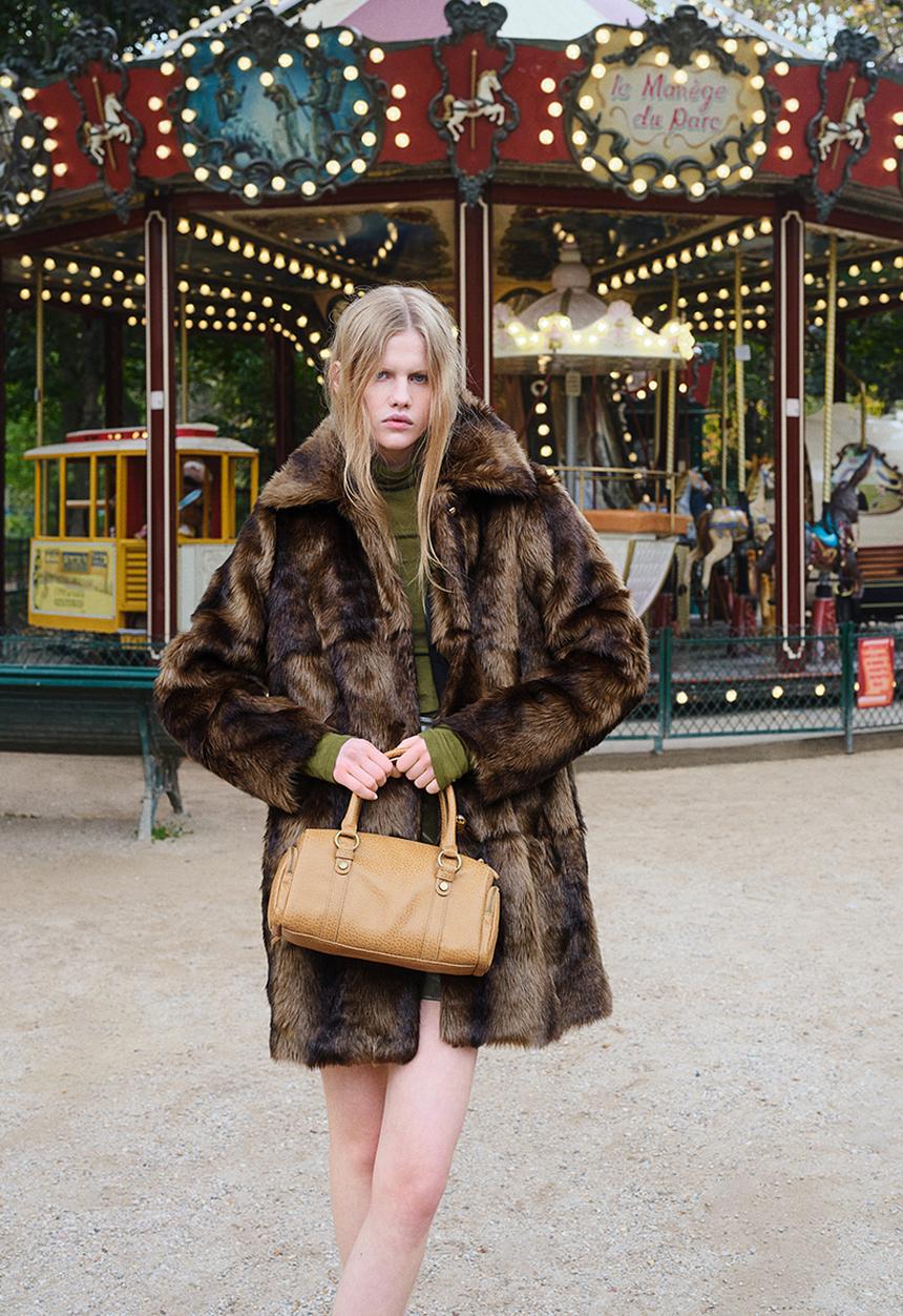 H&M - Fluffy coat - dark brown