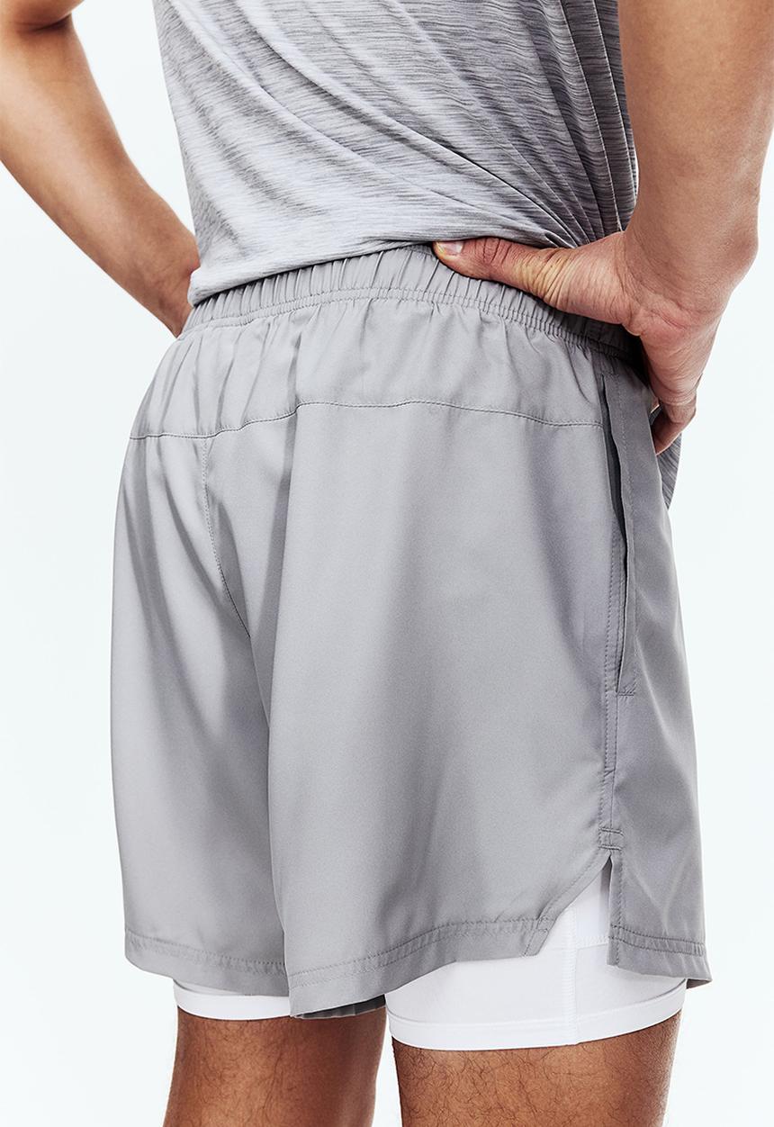 H&M - Double-layered sports shorts with drymove™ - grey