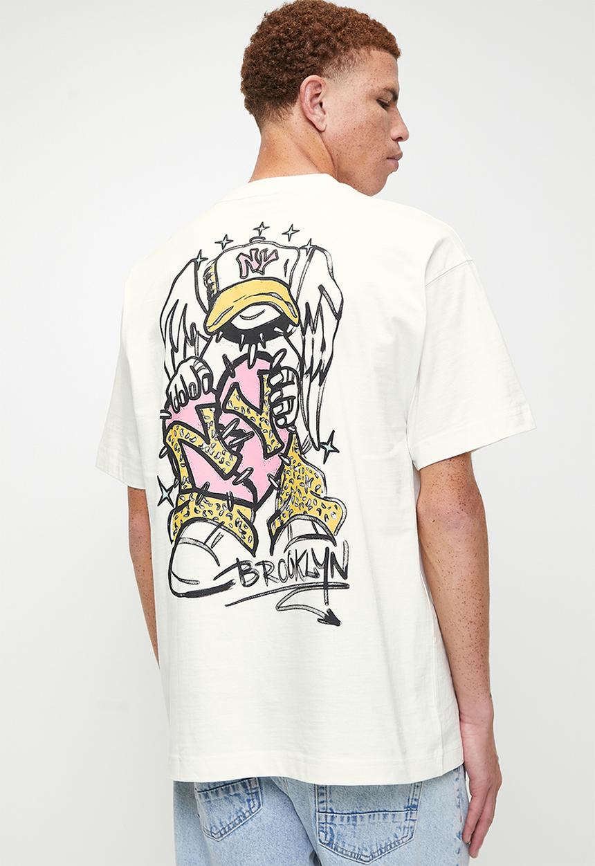 Cotton On - Box Fit Graphic T-Shirt - Vintage White/NY Cupid Love