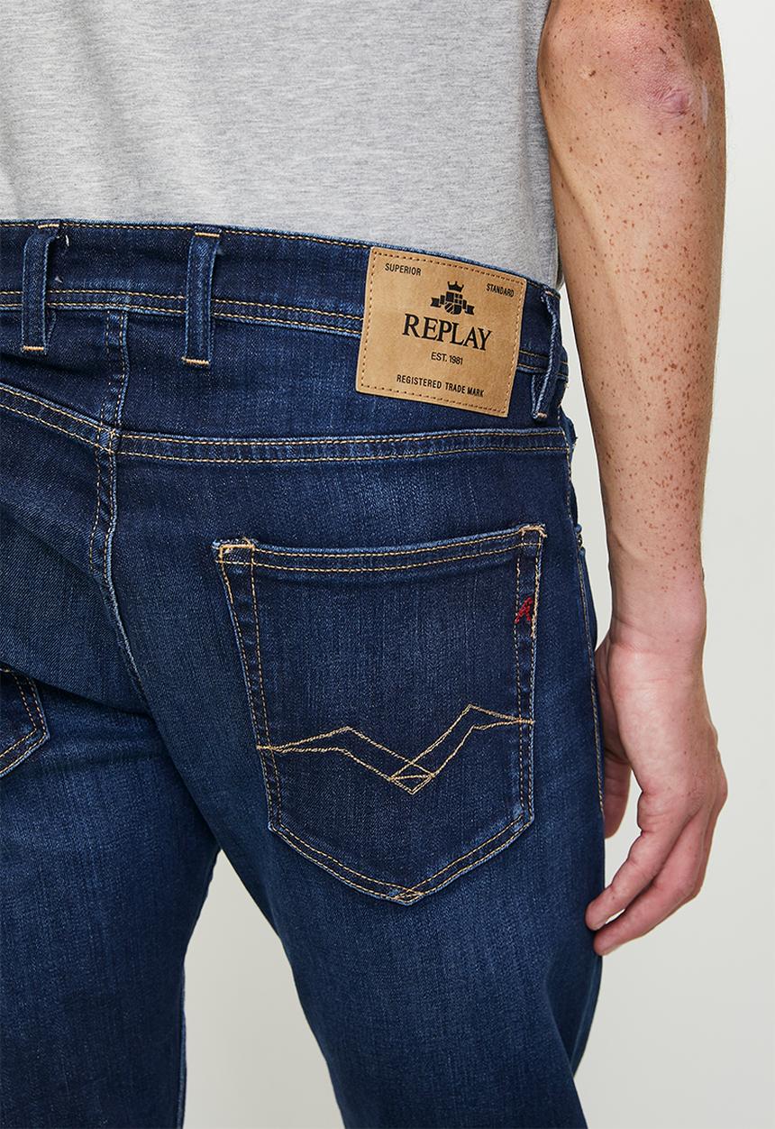 Replay - 11 Oz Indigo Stretch Denim - Dark Blue