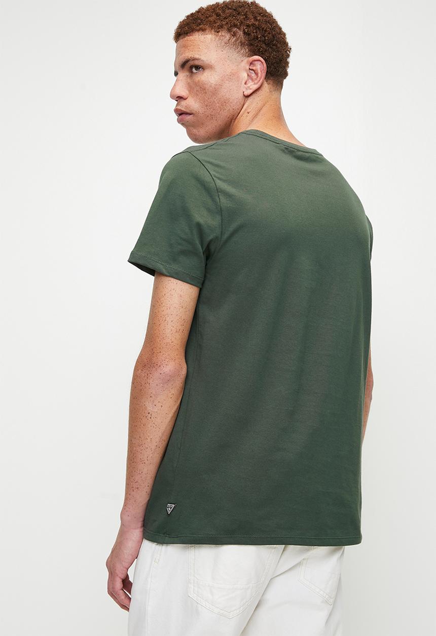 GUESS - Short sleeve guess classic tee - jungle green