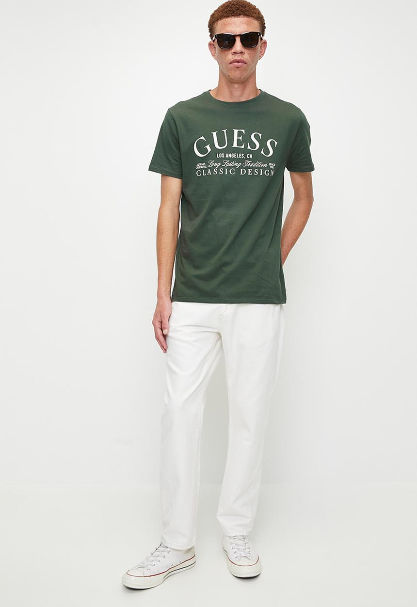 GUESS - Short sleeve guess classic tee - jungle green