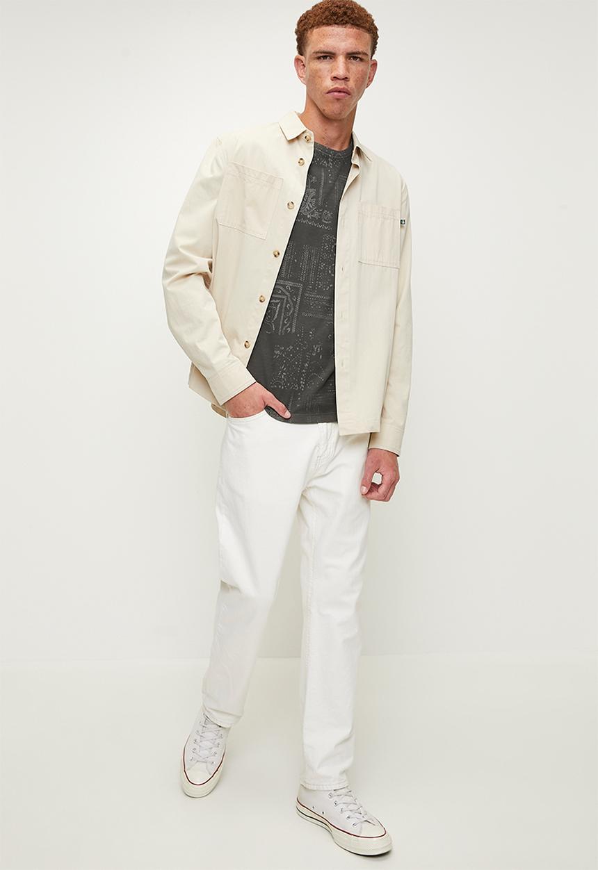 GUESS - Short sleeve cn lasered aop tee - aop asphalt bandana