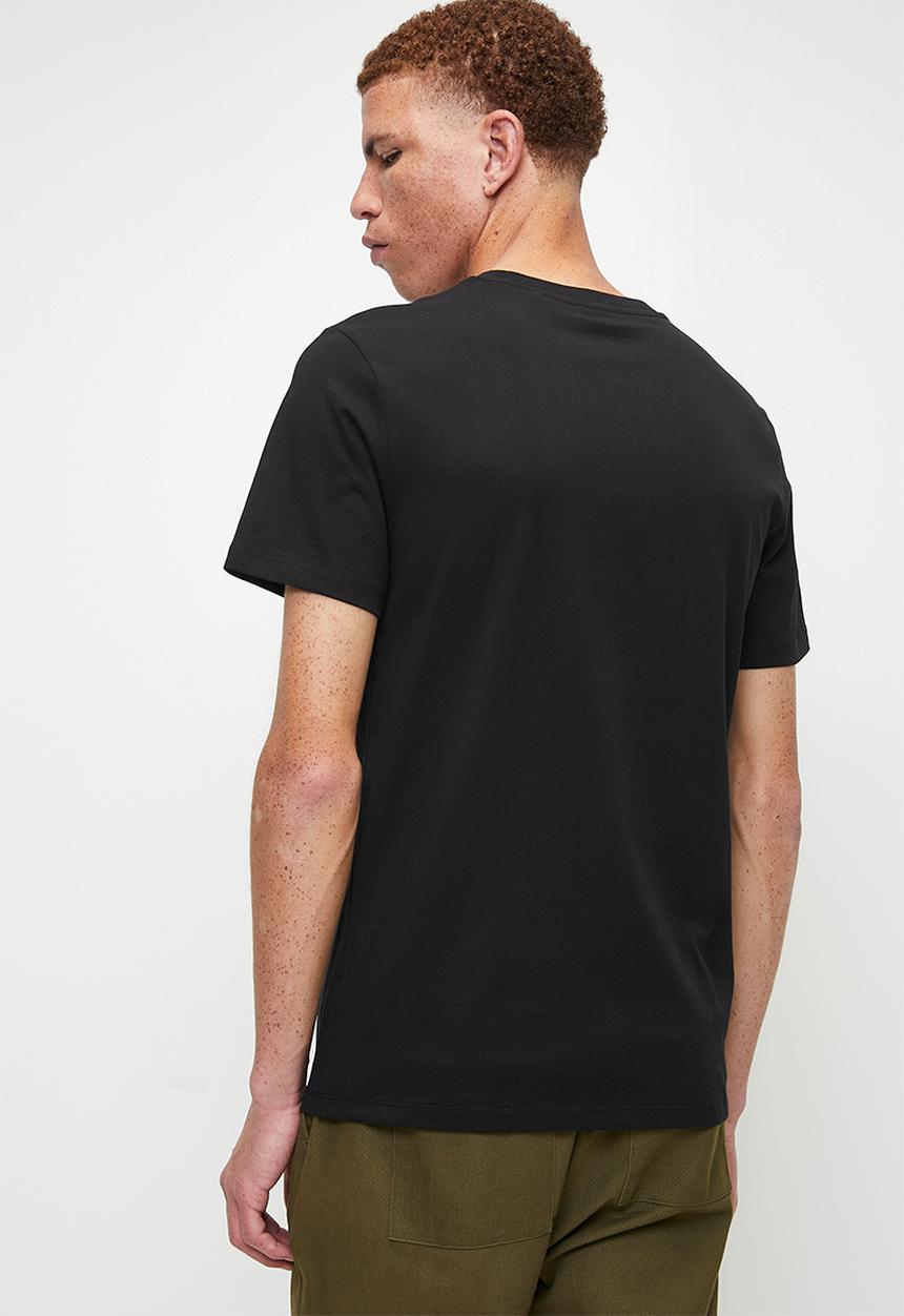 GUESS - Short sleeve cn sprayed flock logo tee - jet black a996