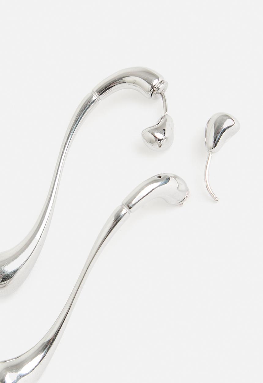 Tessa Design - Elsa curved earring - silver