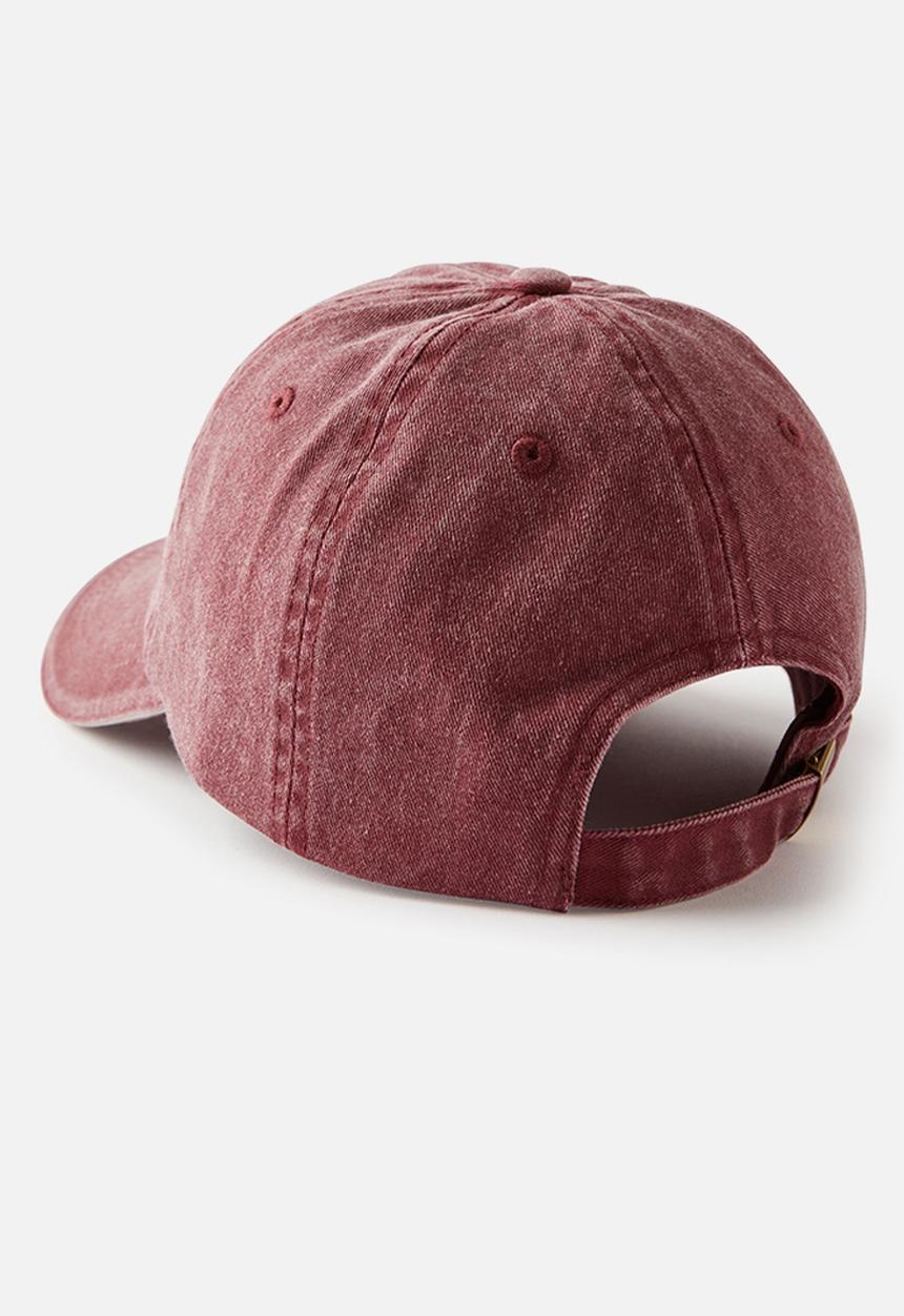 Rubi - Classic dad cap- floral stem/sour cherry