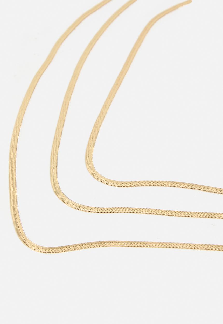 Tessa Design - Gabriella multi row chain-gold