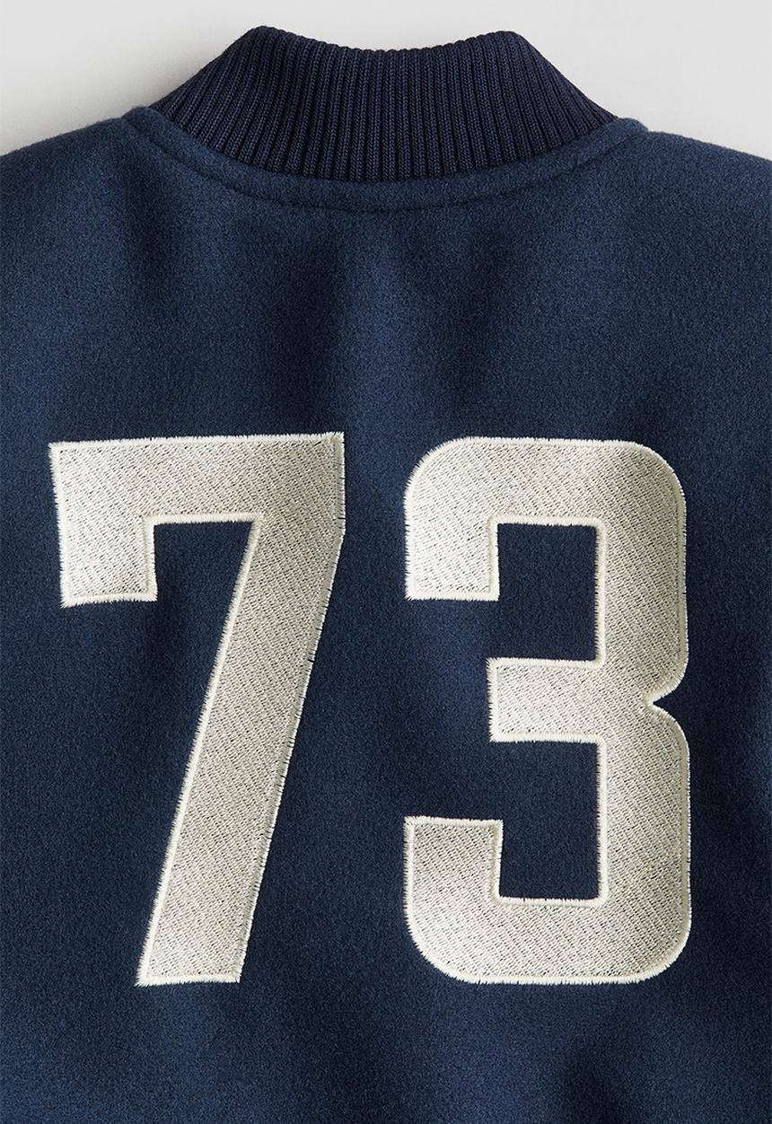 H&M - Padded baseball jacket -  navy blue/chicago 