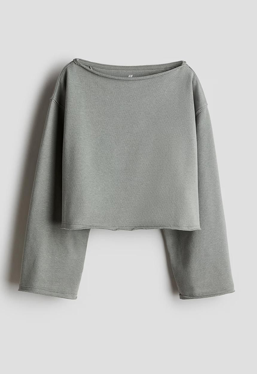 H&M - Boat-neck sweatshirt - grey