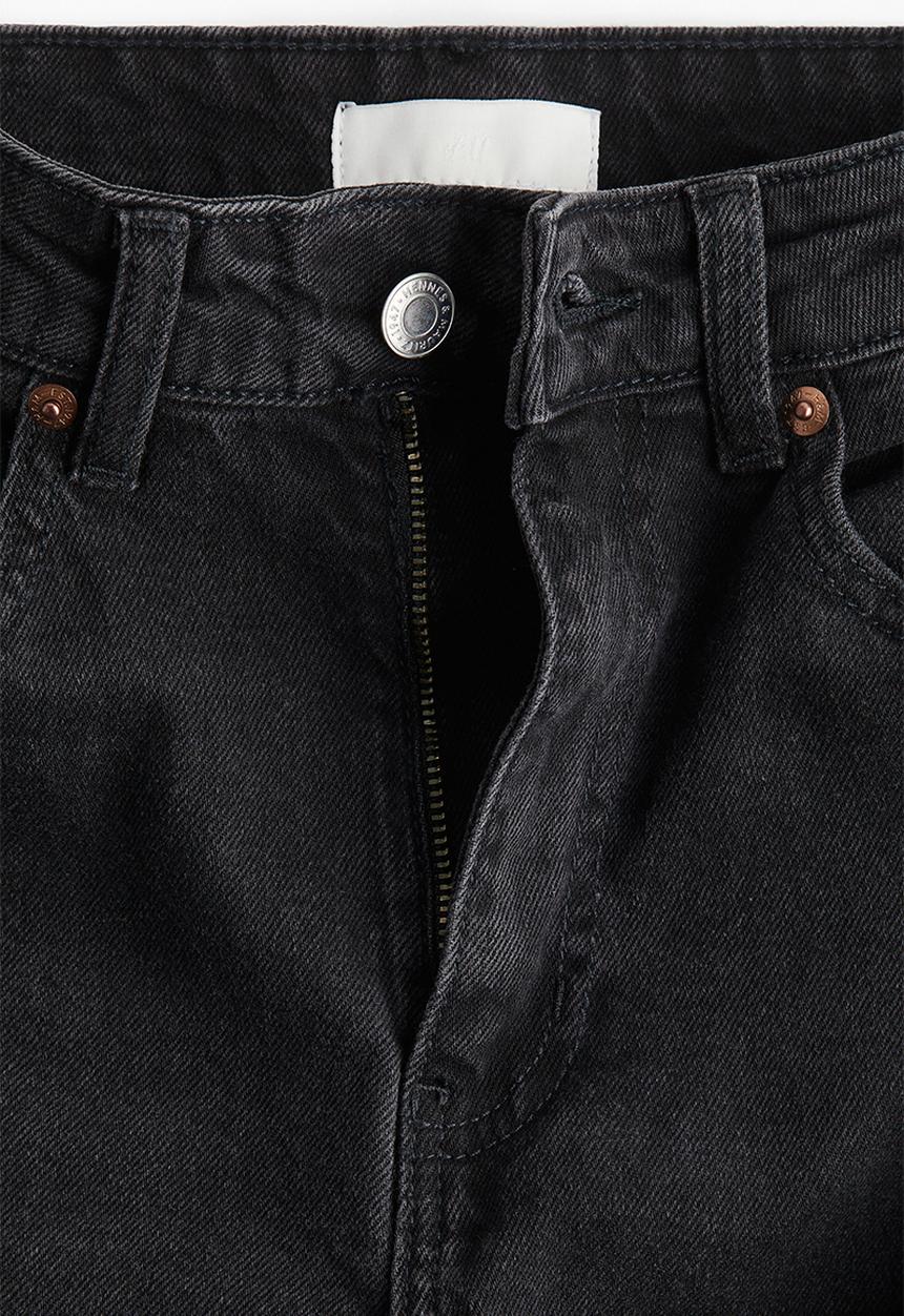 H&M - Slim mom high ankle jeans - washed black