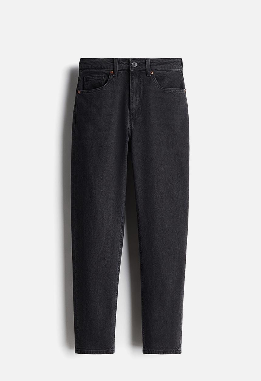 H&M - Slim mom high ankle jeans - washed black