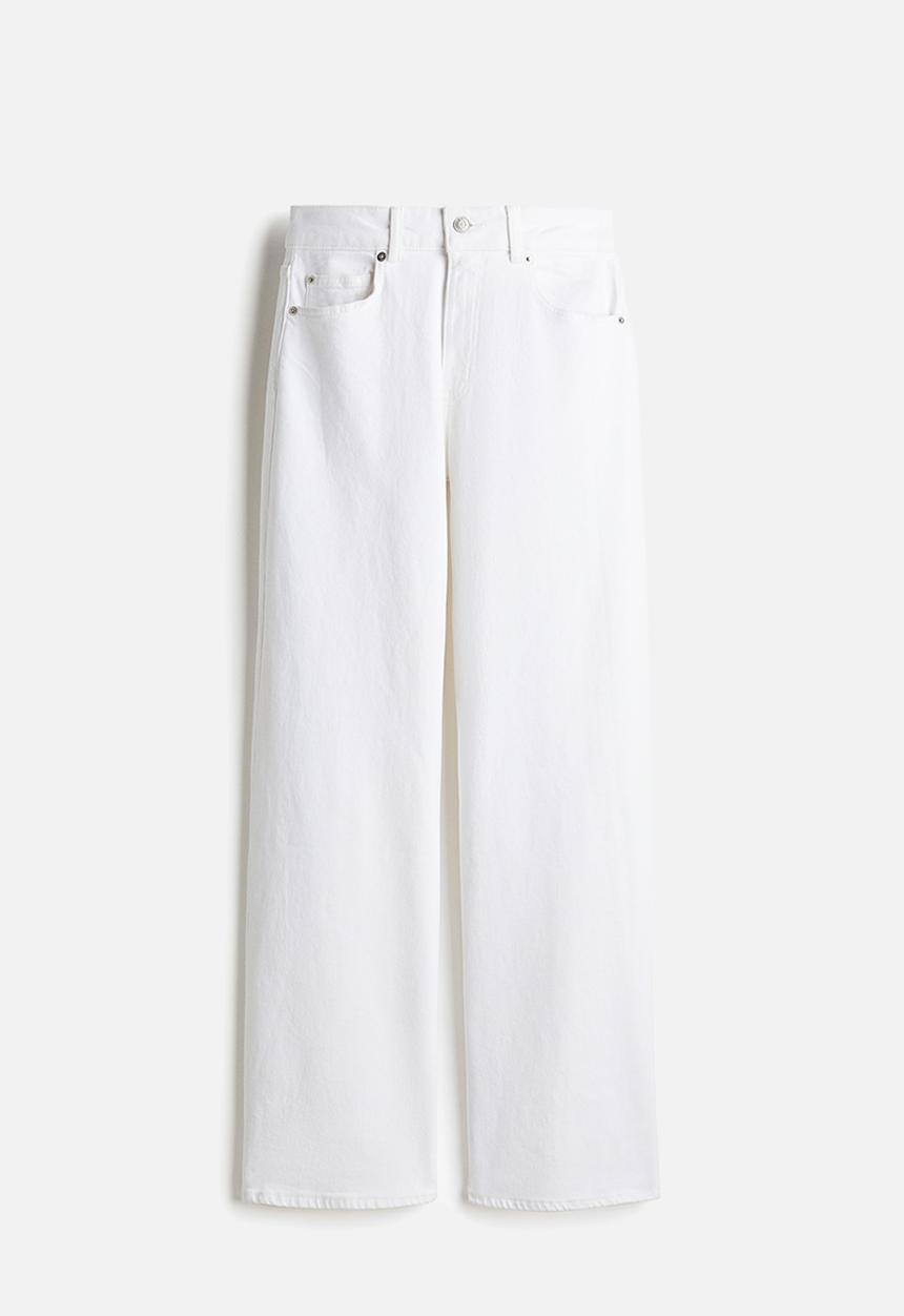H&M - Wide high jeans - white