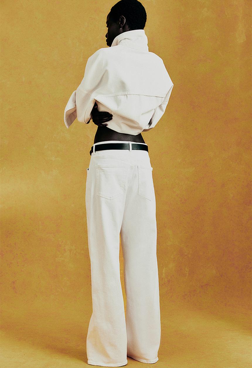 H&M - Wide high jeans - white