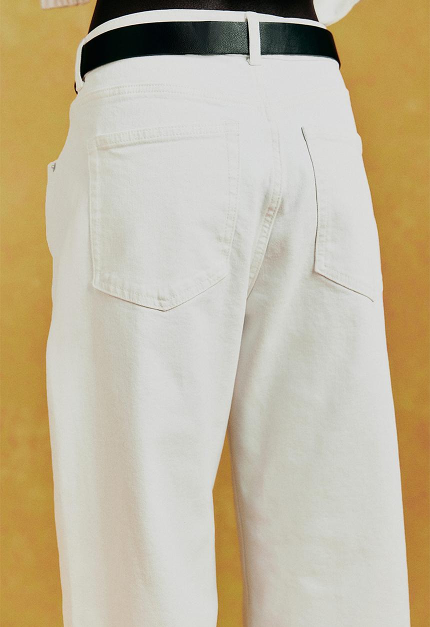 H&M - Wide high jeans - white