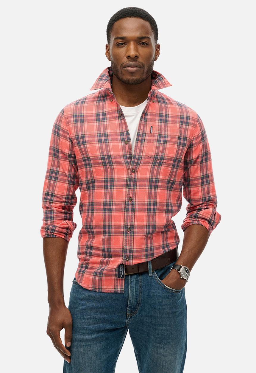 Superdry. - Organic Cotton Vintage Check Shirt - Red Check