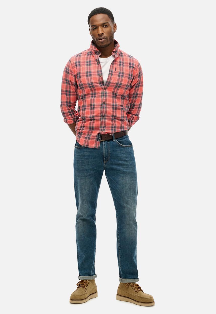 Superdry. - Organic Cotton Vintage Check Shirt - Red Check