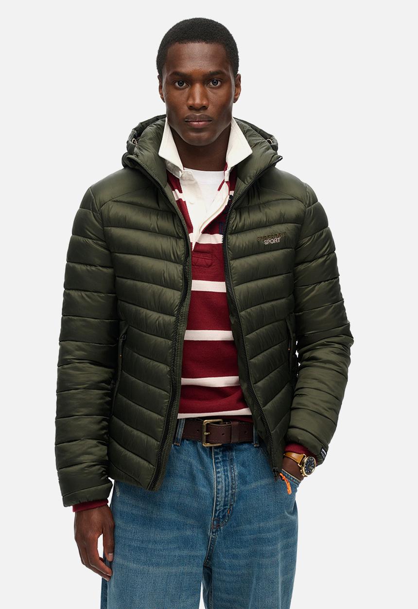 Superdry. - Hooded Fuji Padded Jacket - Army Khaki