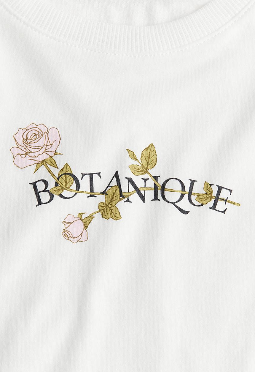 H&M - Cropped printed T-shirt - white/botanique