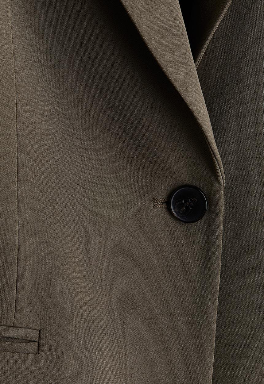 H&M - Gathered-sleeve jacket - dark mole