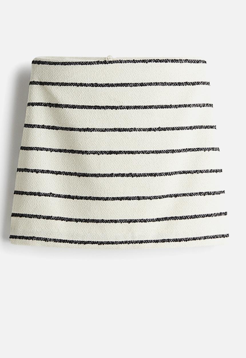 H&M - Mini skirt - white striped