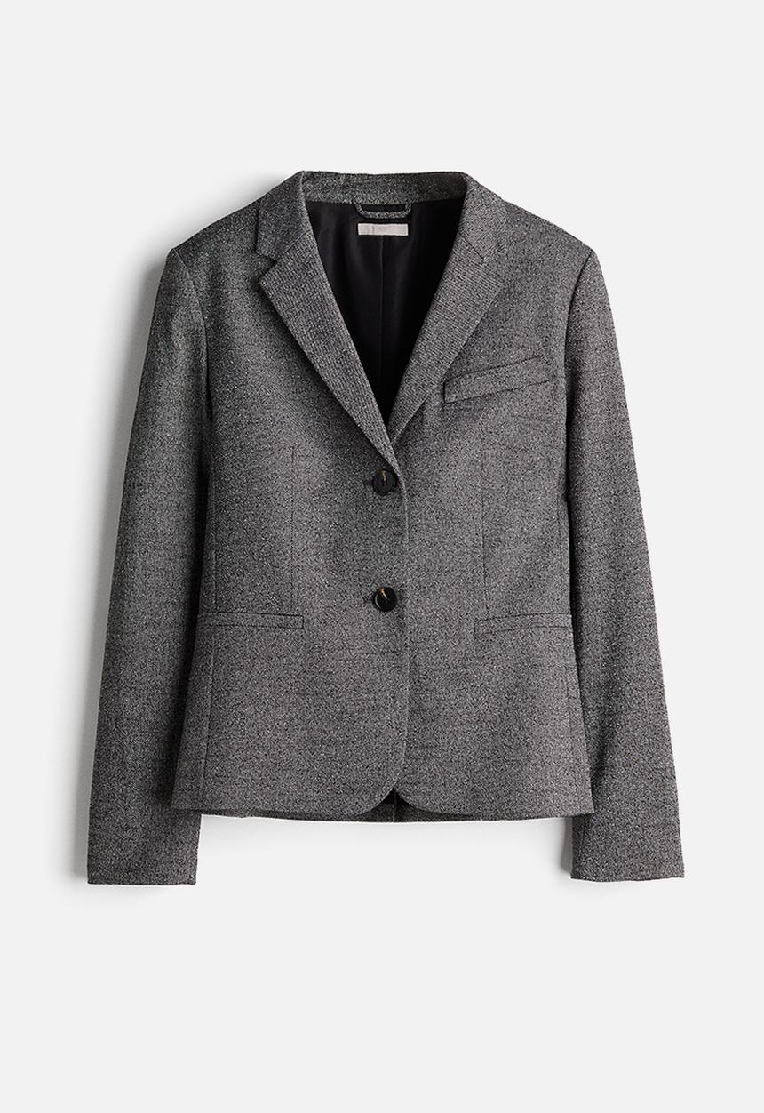 H&M - Fitted blazer - dark grey marl