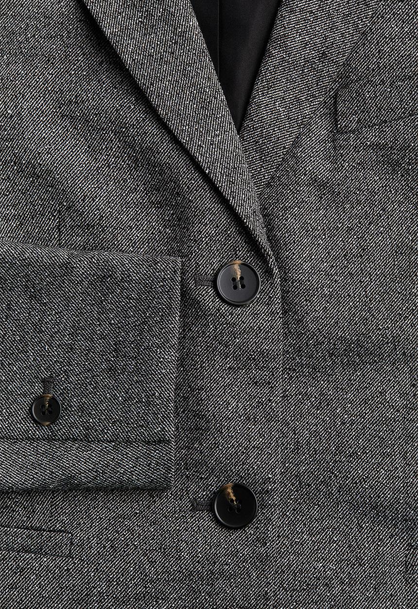 H&M - Fitted blazer - dark grey marl